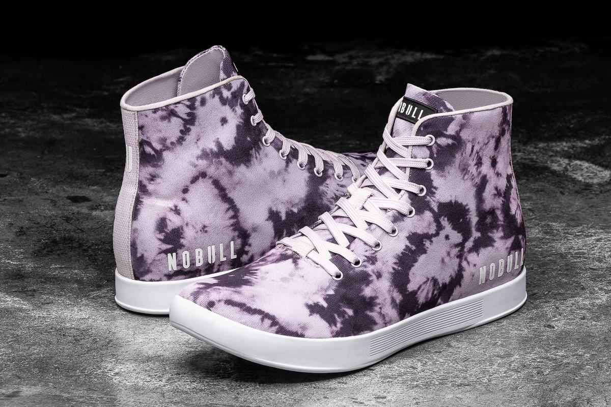 Nobull High-Top Tie-Dye Canvas Men's Trainers Purple | Australia (UK7860)